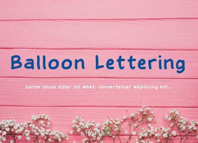 Balloon Lettering example